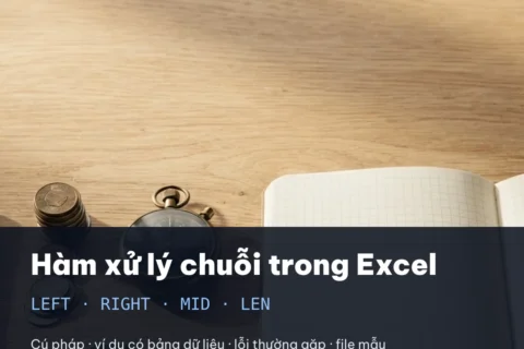 Các hàm xử lý chuỗi trong Excel: LEFT, RIGHT, MID, LEN