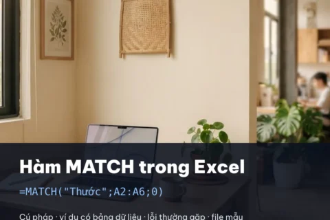 Hướng dẫn sử dụng hàm MATCH trong Excel: cú pháp và ví dụ